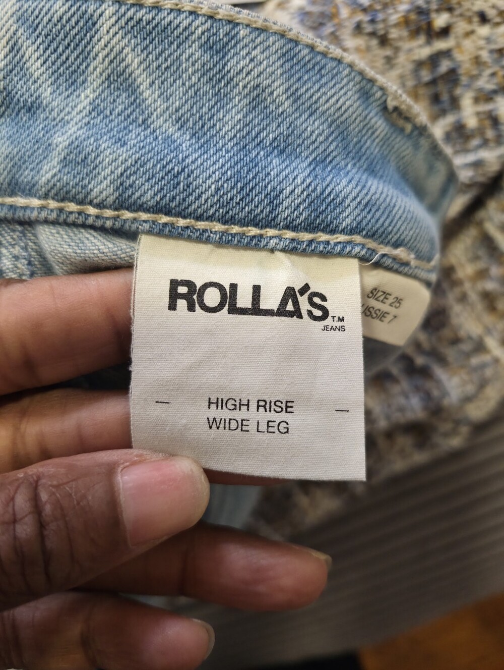 Rolla's Sailor Jeans Women's Size 25 Light Wash High Rise Wide Leg - Picture 7 of 9